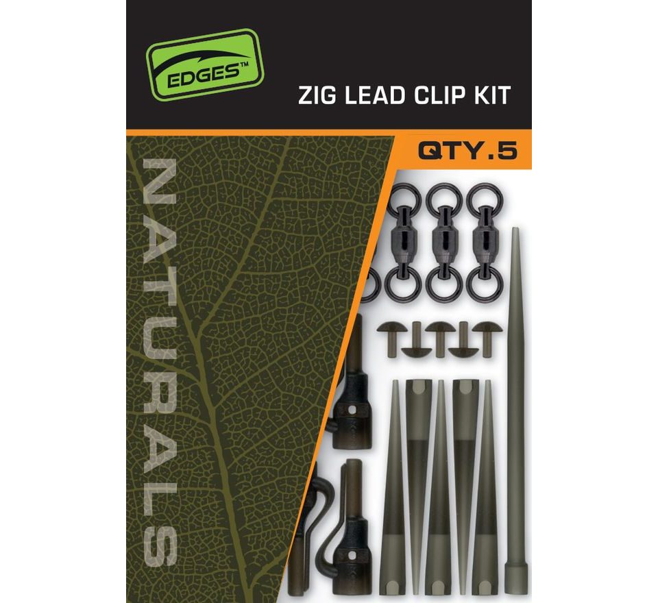 Fox Montáž Edges Naturals Zig Lead Clip Kit 5ks