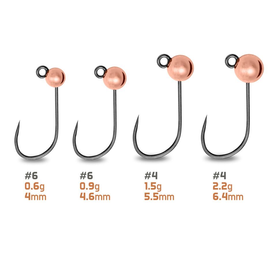 Delphin Jigové hlavičky Wolframové T-Area BL Měděné 5ks