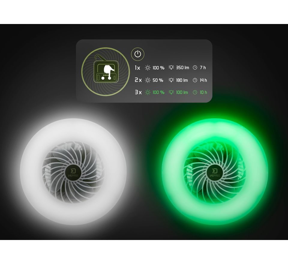 Delphin Ventilátor se světlem Ventix