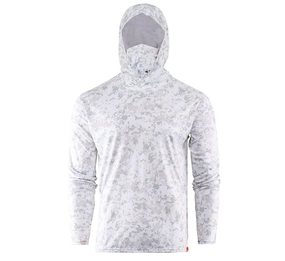Grundéns UV Tričko Tough Sun Masked Hoodie Squall Camo