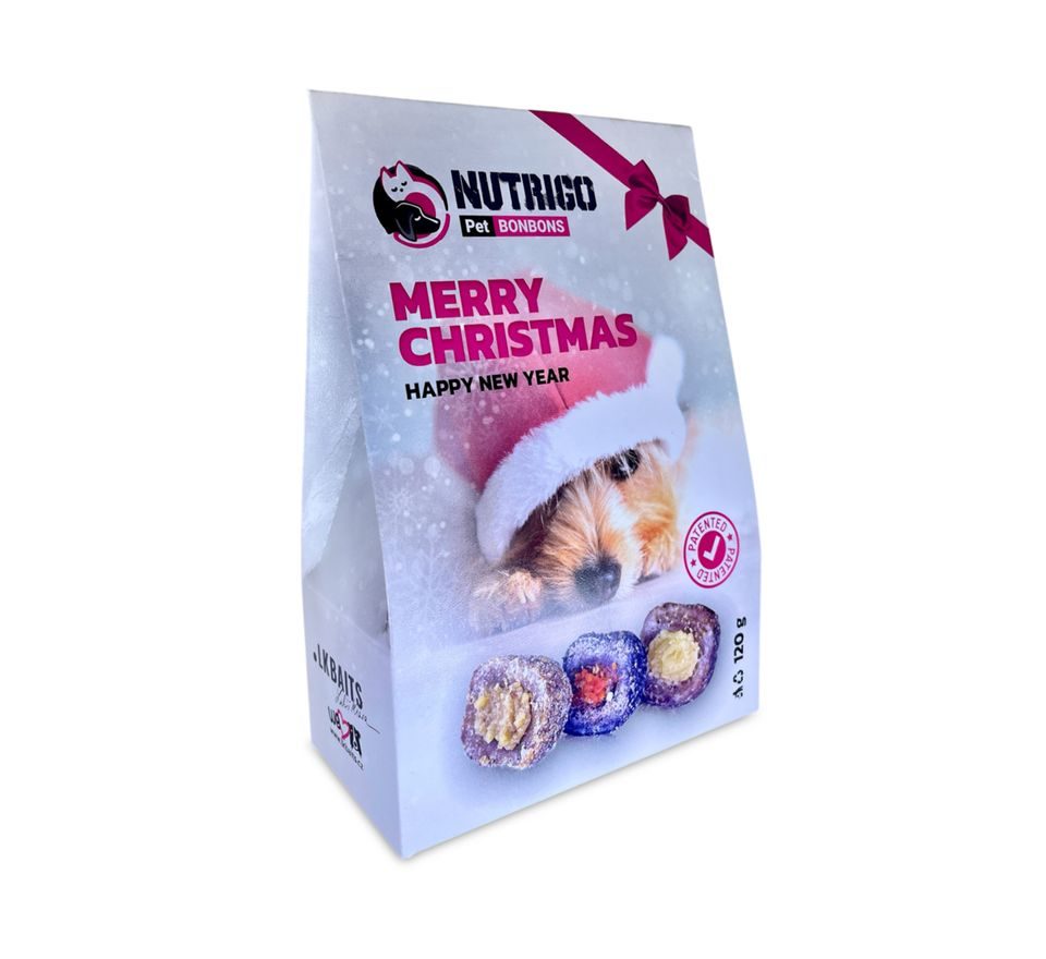 LK Baits Pet Pamlsky Nutrigo Bonbons Bag Mini Štavnaté pamlsky Vánoce