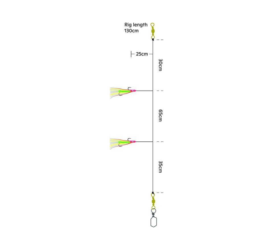 Kinetic Náväzec Sabiki Octopus Lightstick veľ.6/0 Gold/Orange