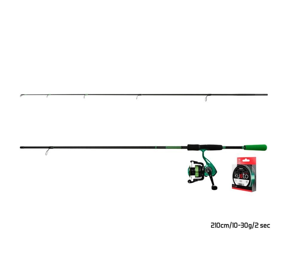 Delphin Přívlačový set GreenSpin 210cm 30g + 2T + 0,234mm