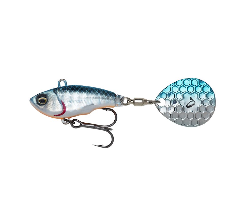 Savage Gear Wobler Fat Tail Spin Sinking Blue Silver