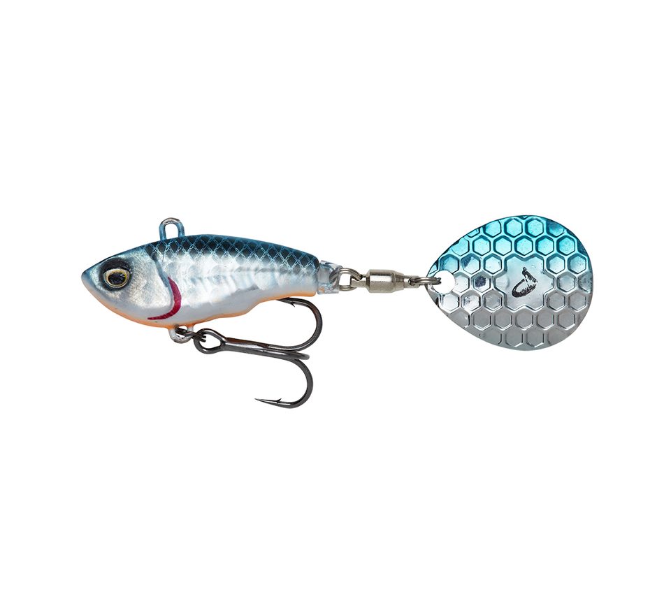 Savage Gear Tail Spinner Fat Tail Spin Sinking Blue Silver