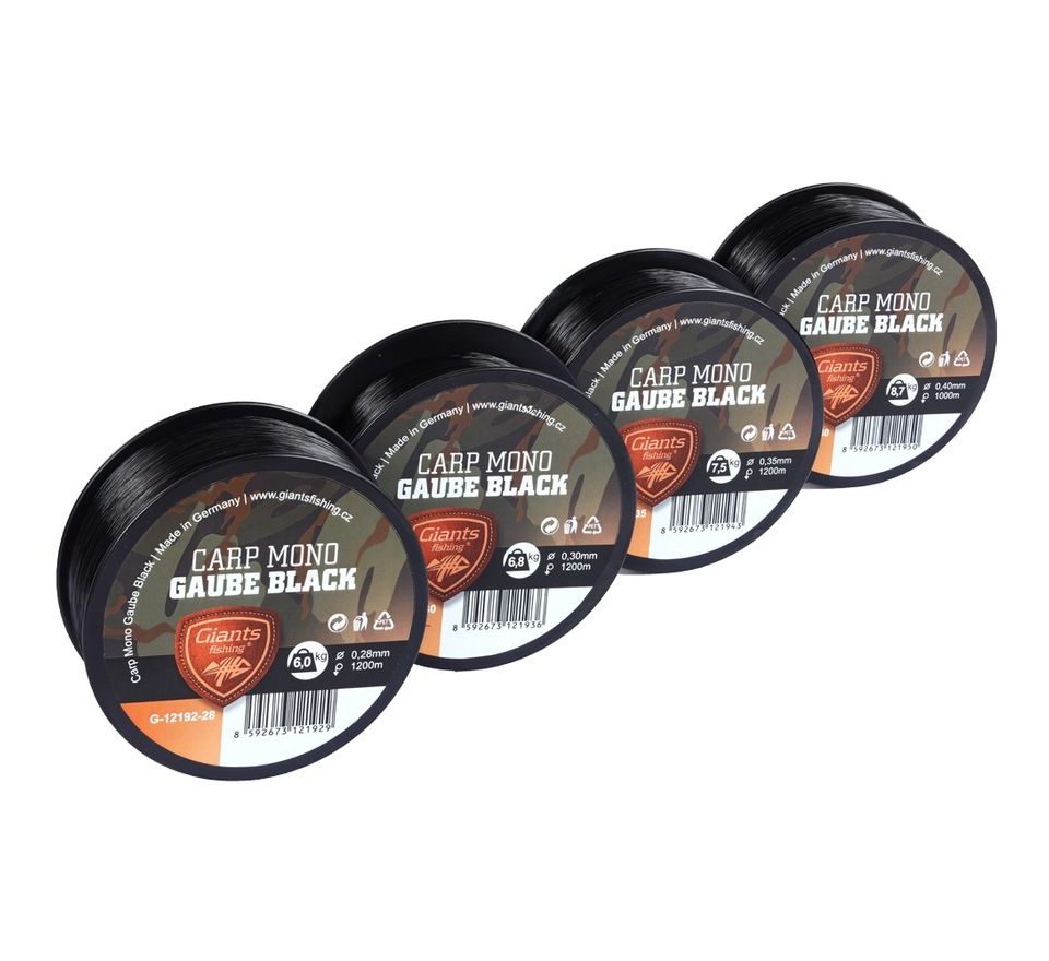 Giants Fishing Vlasec Carp Mono Gaube Black