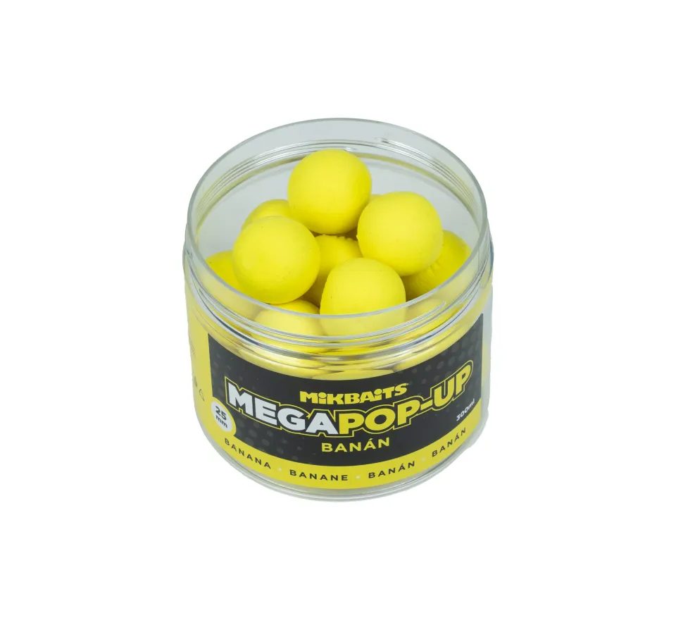 Mikbaits Plávajúce boilies Mega fluo pop-up 300ml