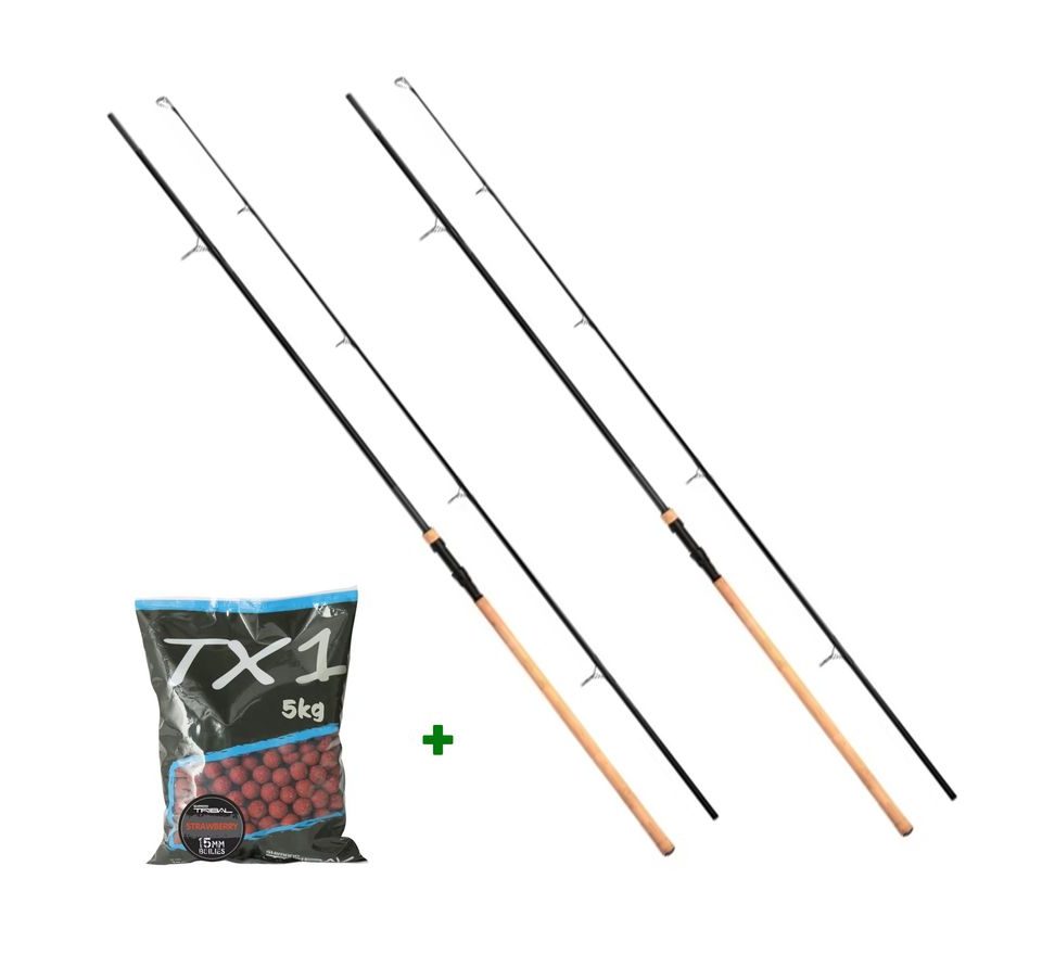 Shimano Prut TX-2A Carp Cork 3,66m 3,50+lb 2ks + Shimano Boilies TX1 20mm 5kg Zdarma!
