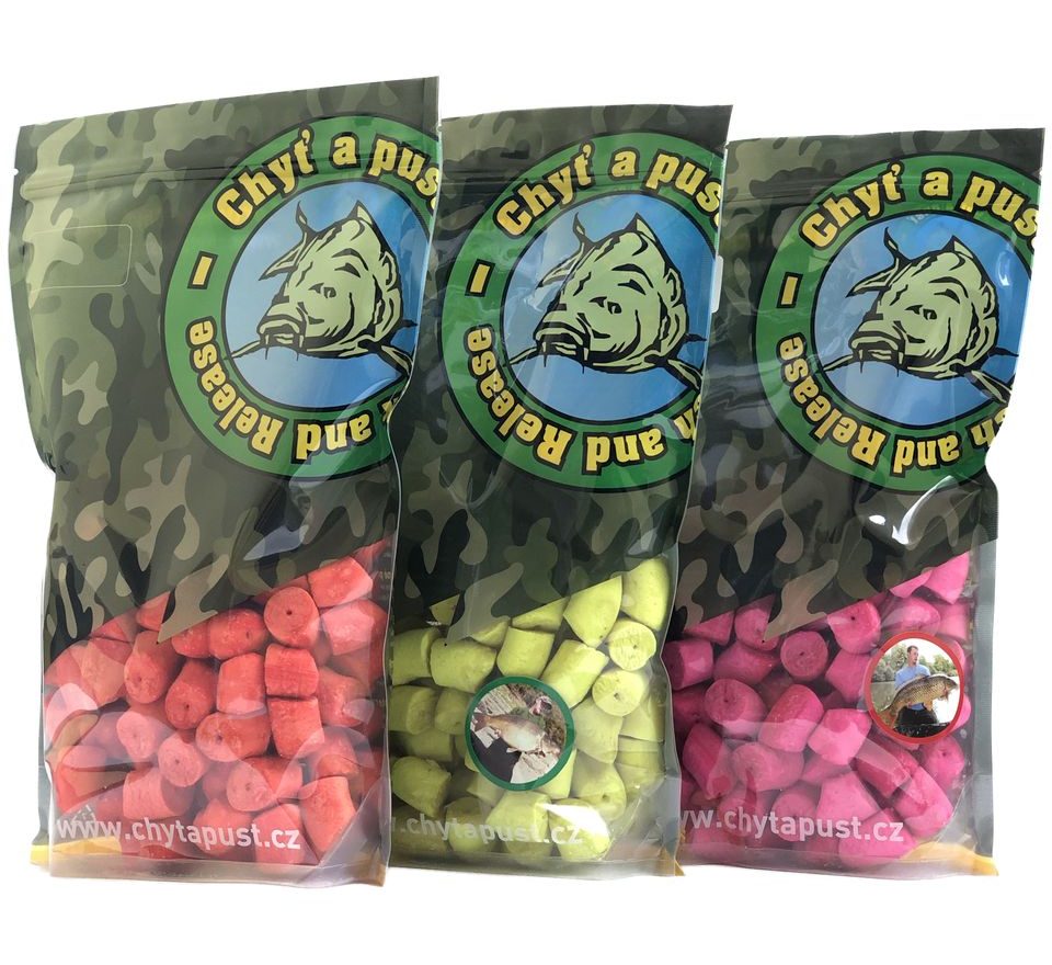 Chyť a pusť Ovocné pelety s dierou 18mm 900g