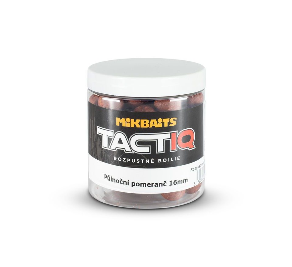 Mikbaits Rozpustné boilie TactiQ Půlnoční pomeranč 250ml