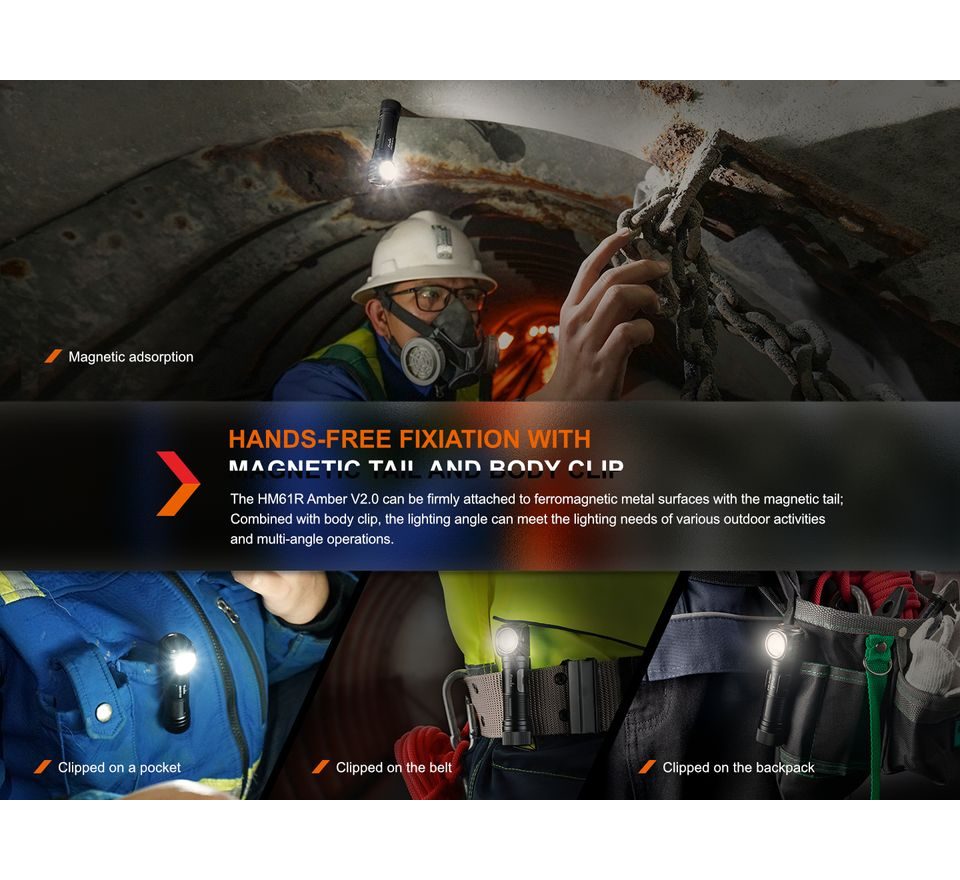 Fenix Nabíjecí čelovka HM61R Amber V2.0