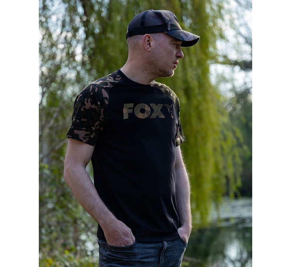 Fox Triko Raglan T-Shirt Black/Camo