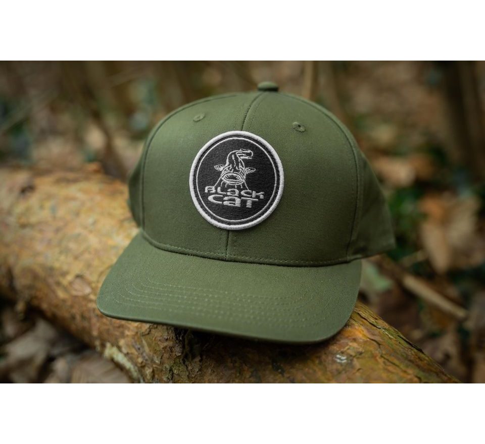 Black Cat Kšiltovka Green Flat Peak Cap