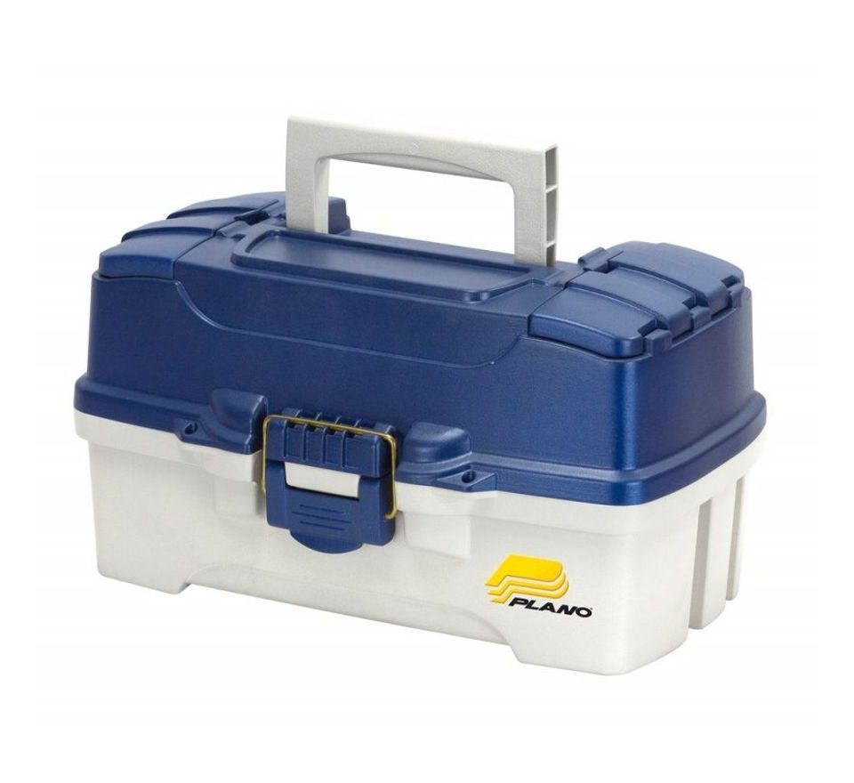 Plano Kufr 2 Tray Tackle Box Blue Metallic