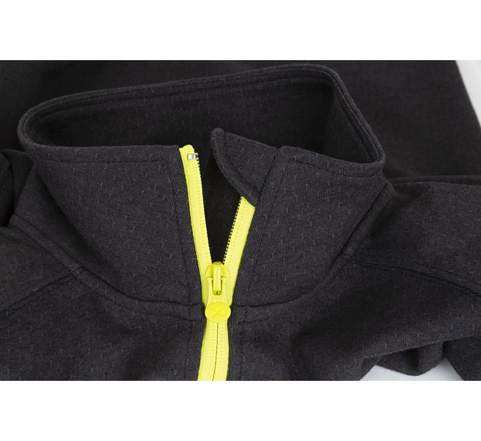 Matrix Mikina Minimal Black Marl 1/4 ZIP Sweater