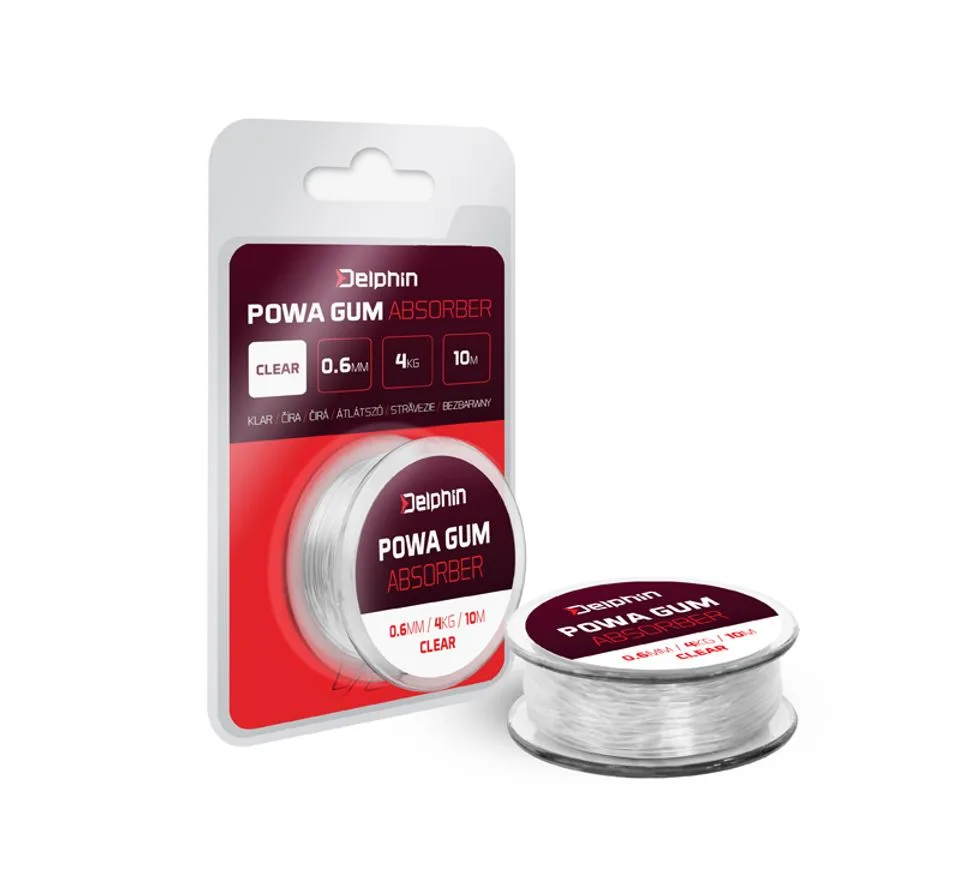 Delphin Feederová Guma POWA GUM Absorber Čirá 0,6mm/4kg/10m