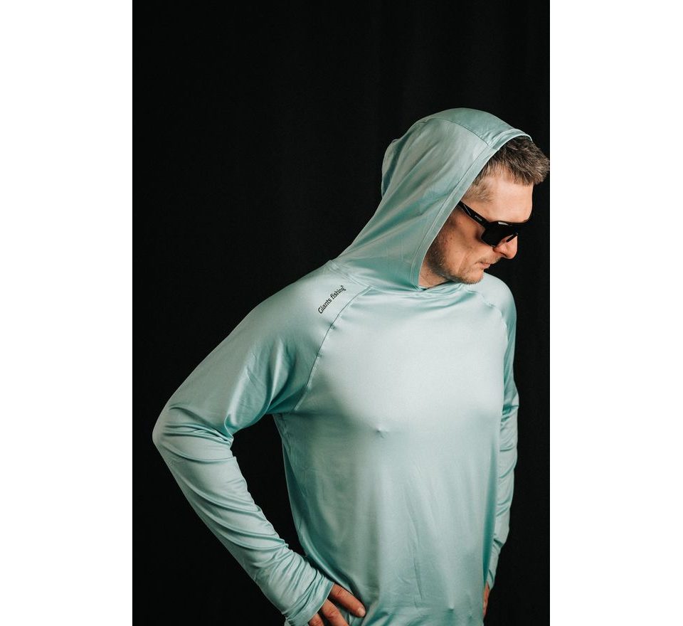 Giants fishing Funkčné tričko s dlhým rukávom UV50+ Hoodie Blue