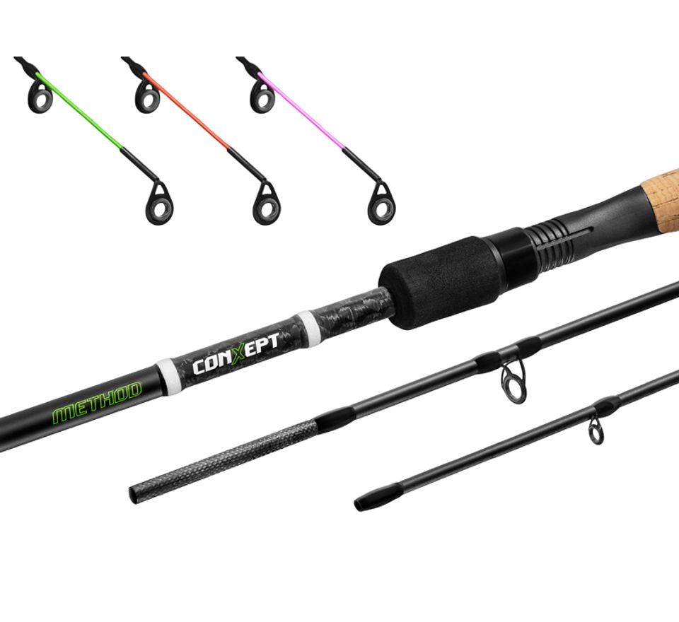 Delphin Prút Method Conxept + 3 špičky 330cm 60g