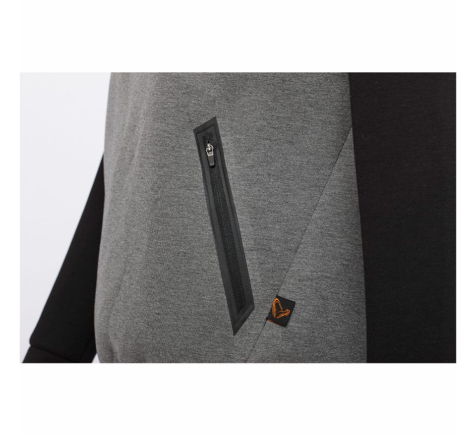 Savage Gear Mikina Tec-Foam Hoodie Tmavo Sivá Melange