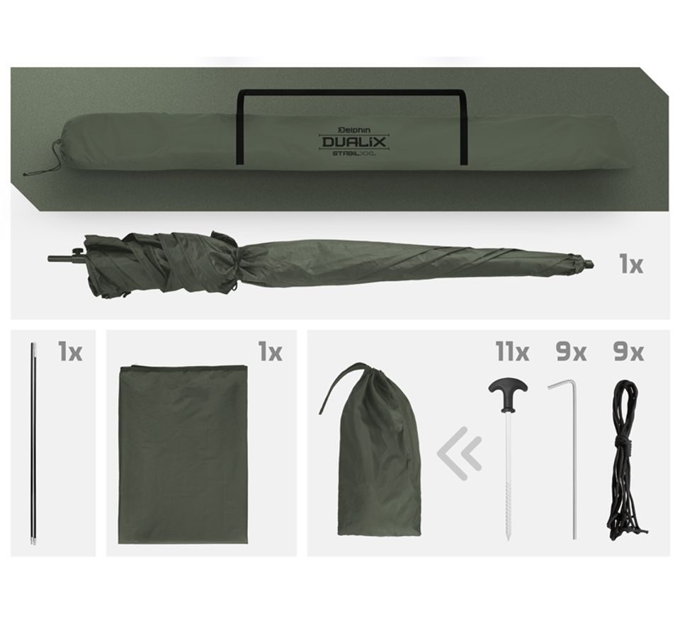 Delphin Deštník s bočnicí DualiX Stabil