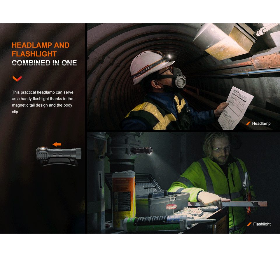 Fenix Nabíjecí čelovka HM61R Amber V2.0