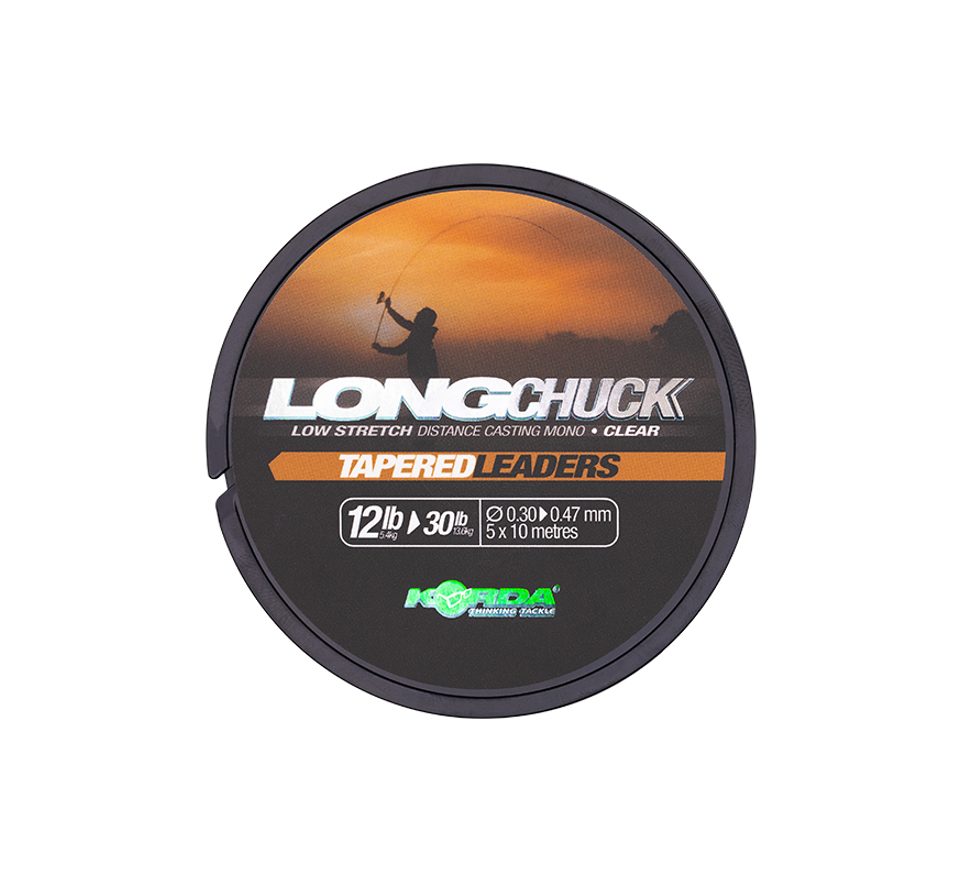 Korda Ujímaný Šokový Vlasec LongChuck Tapered Leaders 5x10m