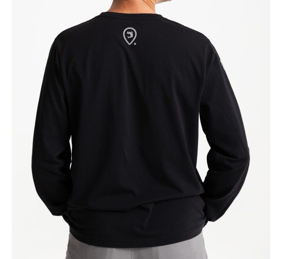 Adventer & fishing Tričko dlhý rukáv Black