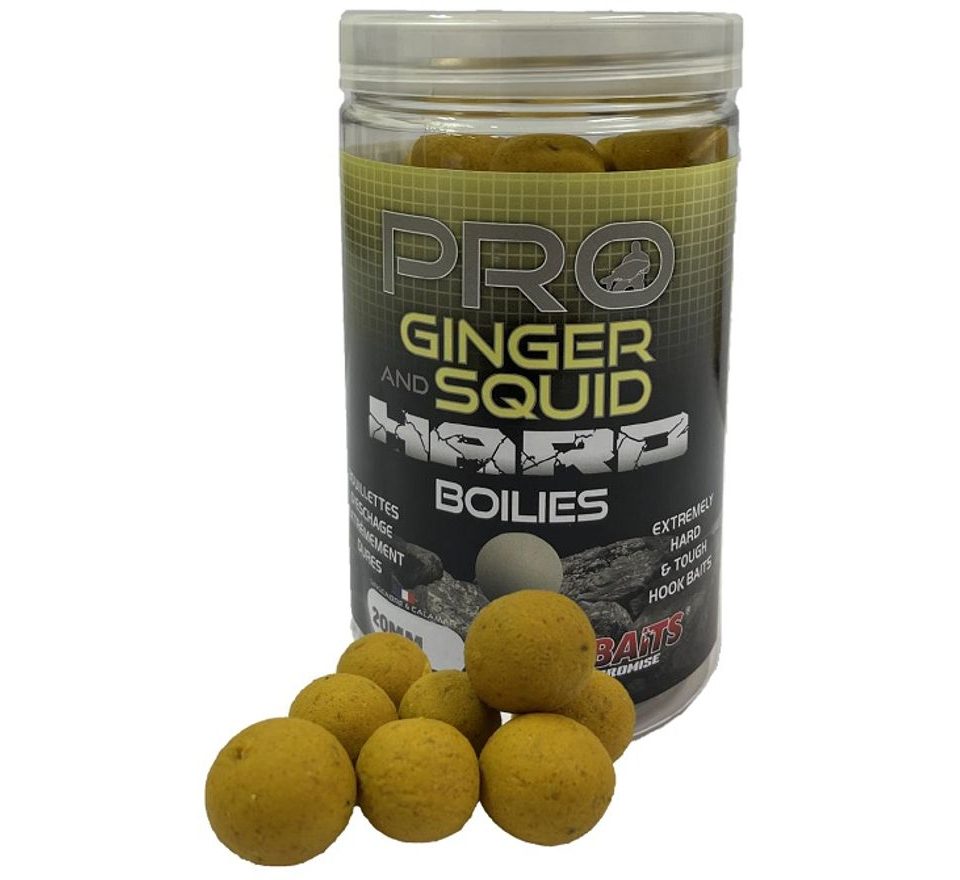 Starbaits Boilie Pro Ginger Squid Hard Boilies 200g