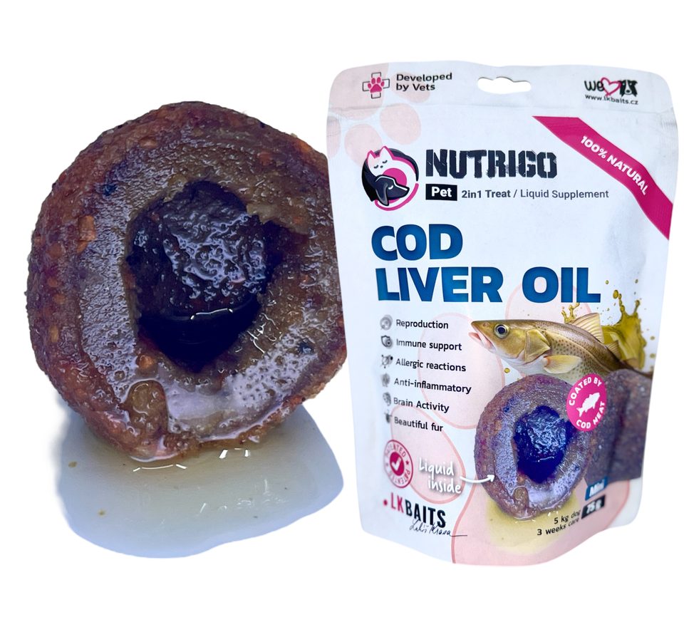 LK Baits Pet Doplněk stravy Nutrigo Dog Supplement Cod Liver Oil