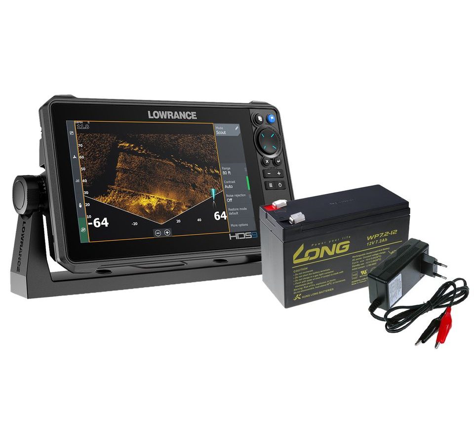 Lowrance Echolot HDS PRO 9 se sondou Active Imaging HD + baterie + nabíječka ZDARMA