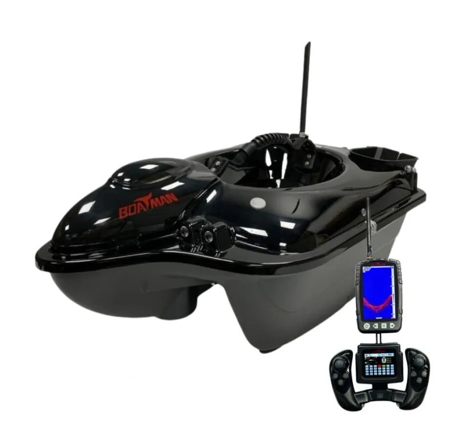 Boatman Zavážecí lodička Fighter Pro s GPS a Echolotem Černá