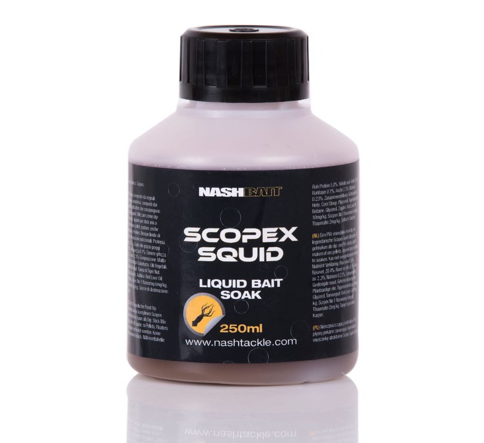 Nash Scopex Squid Liquid Bait Soak 250ml