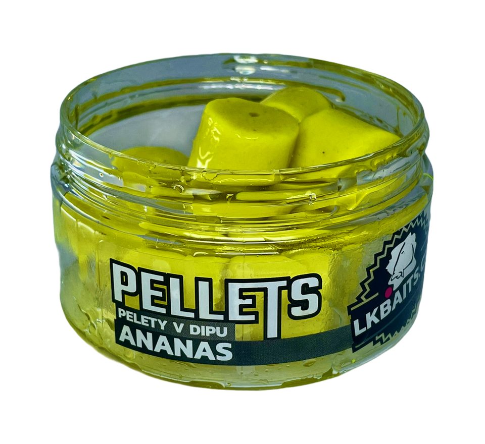 LK Baits Pelety v dipu Ananas 60g