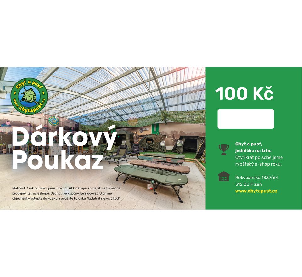 Chyť a pusť Dárkový poukaz 100 Kč
