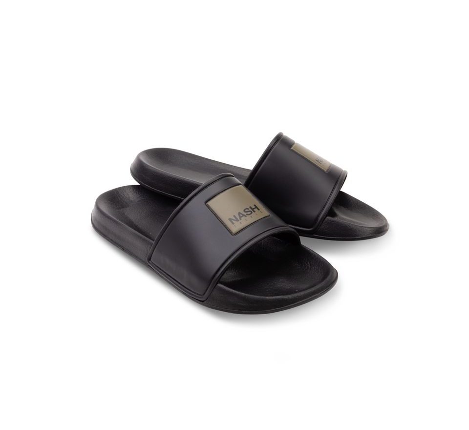 Nash Pantofle Sliders Black