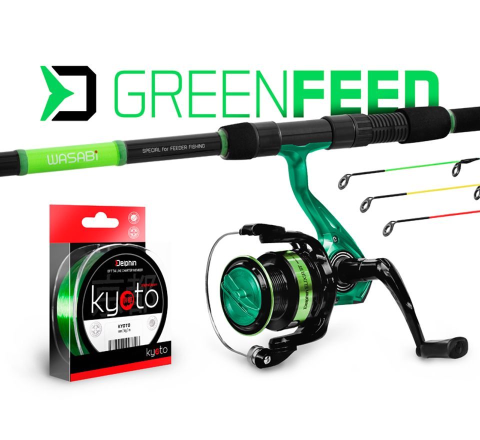 Delphin Feederový set GreenFeed 300cm 100g + 3T + 0,261mm
