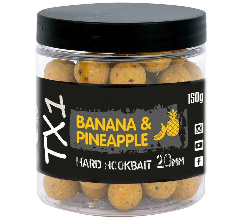 Shimano Boilies TX1 Hard Hookbait Banana & Pineapple 150g