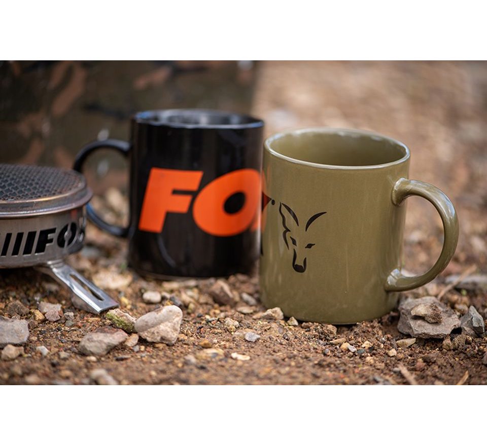 Fox Keramický hrníček s logem Green and Black Logo Ceramic Mug