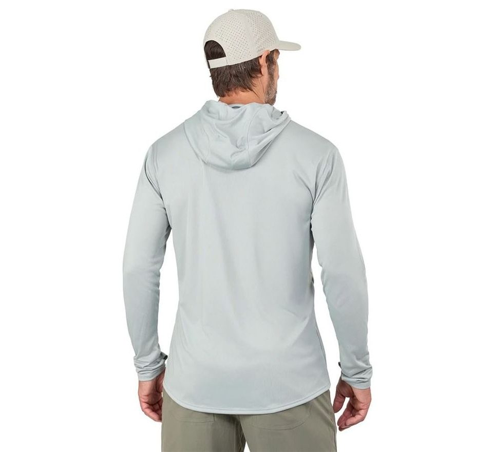 Grundéns UV Tričko Tough Sun Masked Hoodie Iceberg