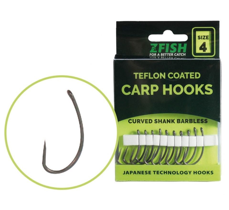 Zfish Teflónové Háčiky Curved Shank BL