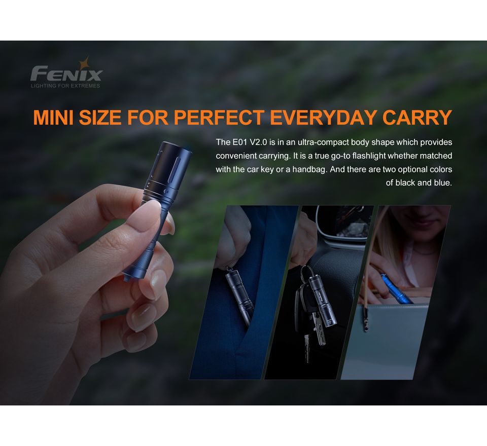 Fenix Baterka E01 V2.0 černá