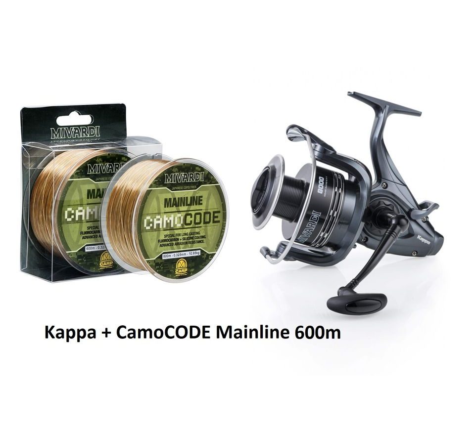 Mivardi Naviják Kappa 8000 + Mivardi Vlasec CamoCODE Mainline 0.355mm 600m