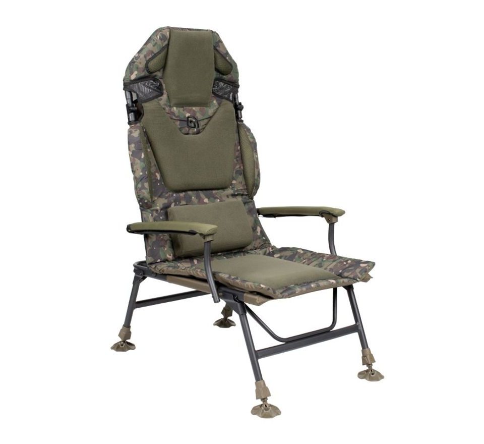 Trakker Křeslo komfortní s područkami Levelite Camo Longback Chair