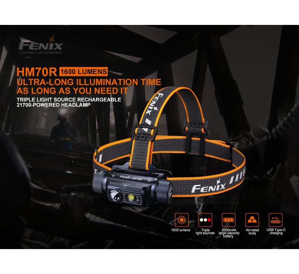 Fenix Nabíjecí čelovka HM70R