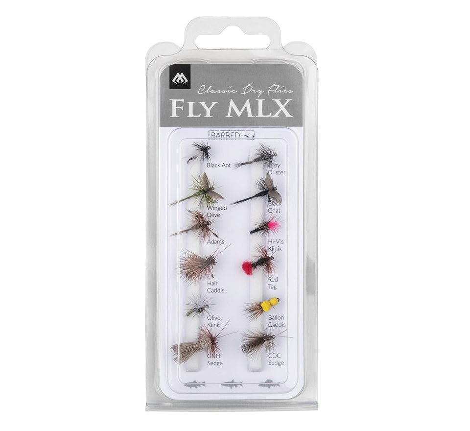 Mikado Sada suchých mušek Dry Flies Barbed 12ks