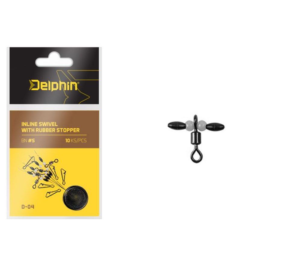 Delphin Obratlík Inline Swivel with Rubber Stopper