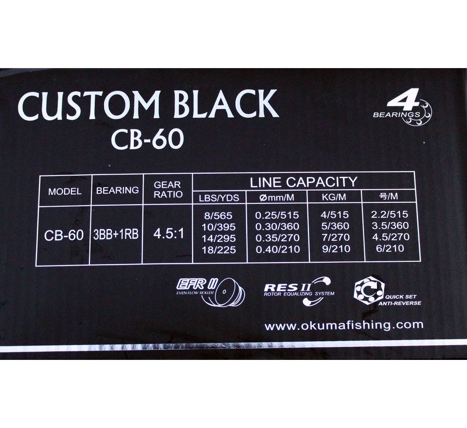 Okuma Naviják Custom Black CB 60