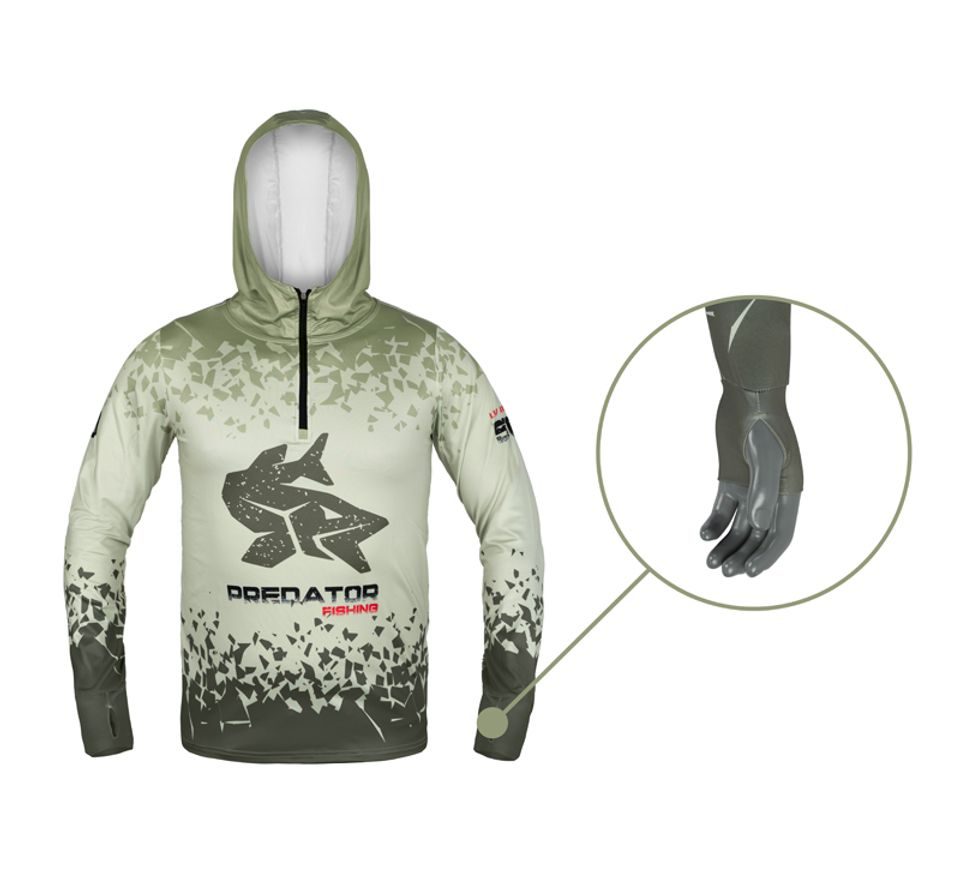 Delphin Tričko s kapucí UV Armor 50+ Predator