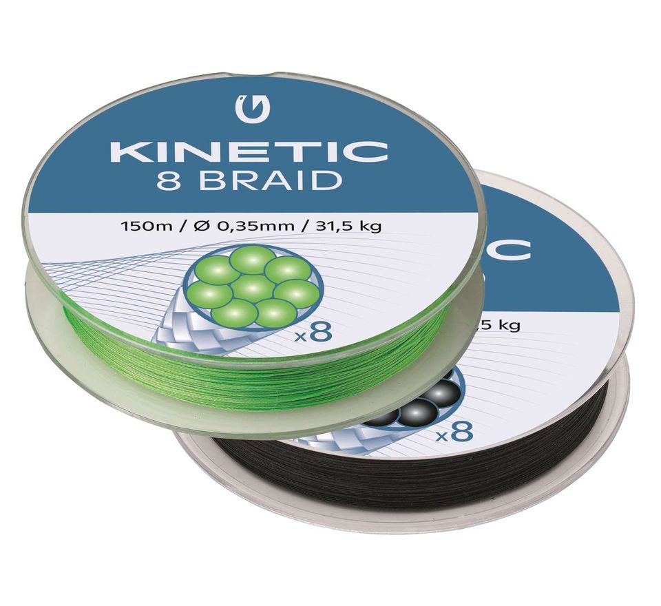 Kinetic Šňůra 8 Braid Fluo Green 150m