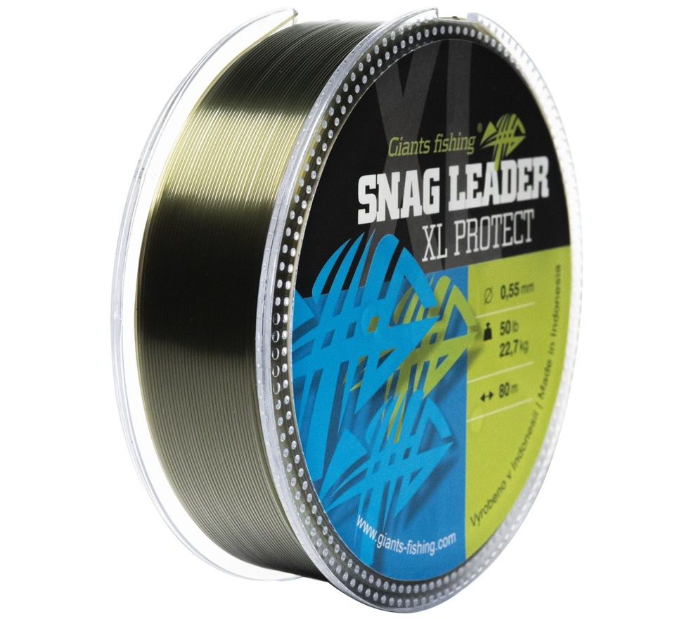Giants Fishing Šokový vlasec Snag Leader XL - Protect Army Green 80m